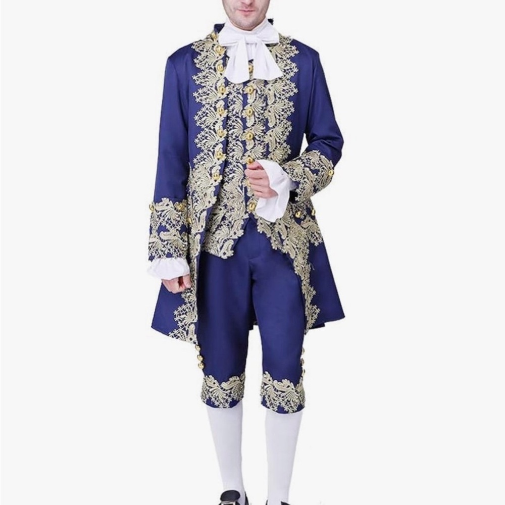 Men’s blue rococo Victorian bridgerton costume